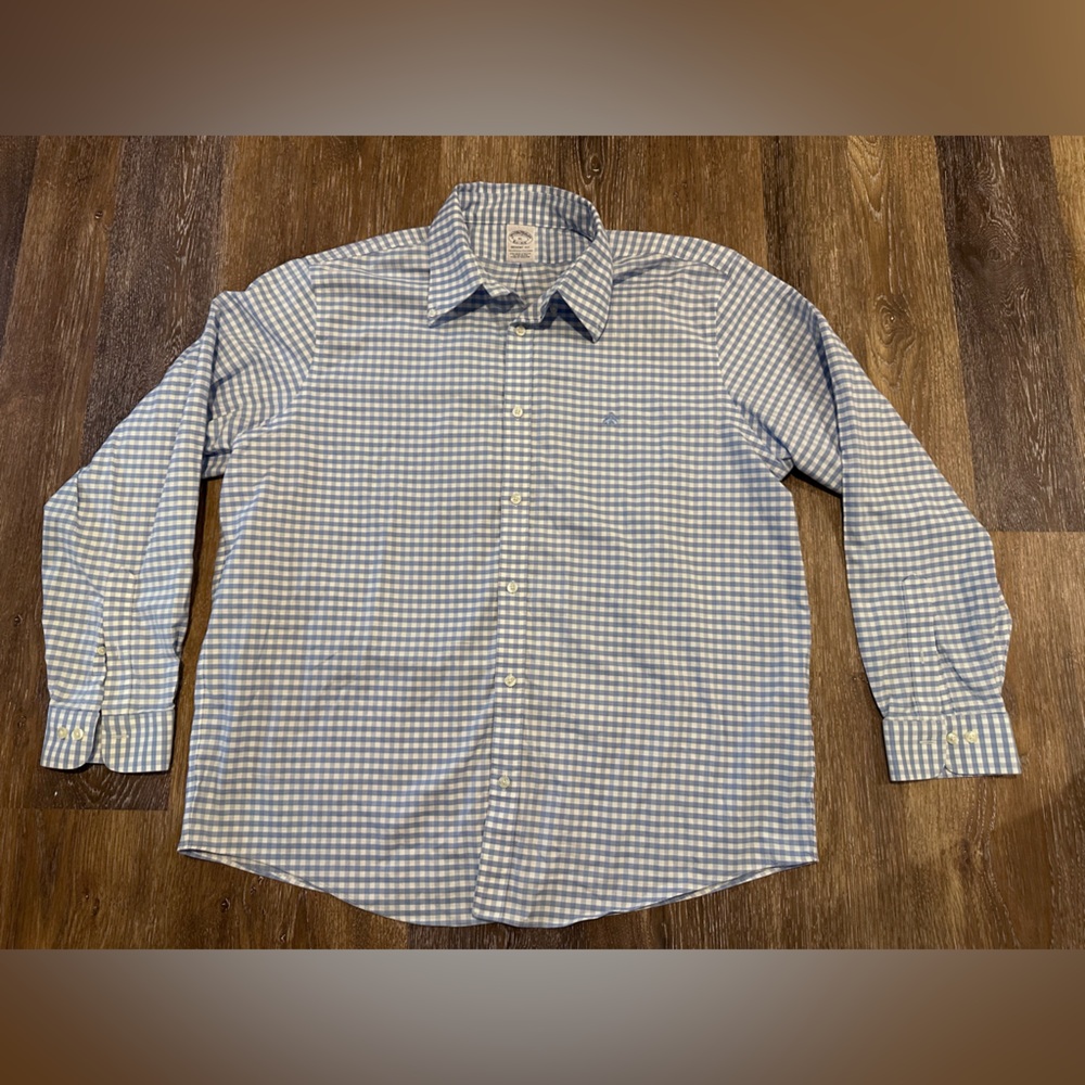 Brooks Brothers Blue Checkered Shirt